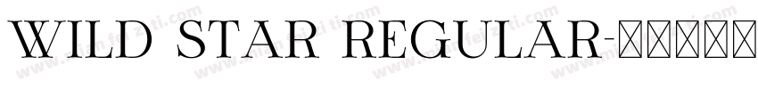 Wild Star Regular字体转换